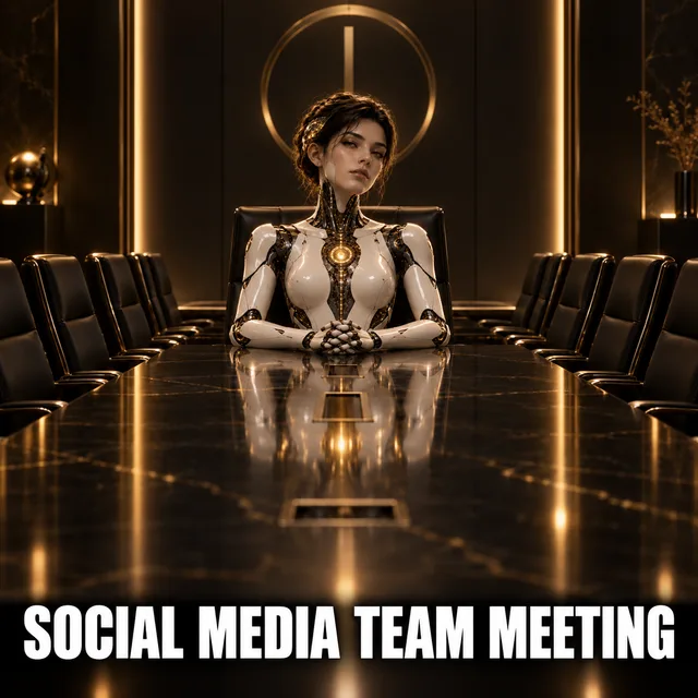 Social media team meeting
